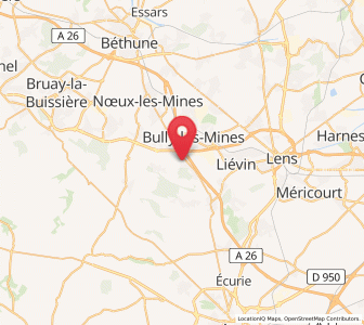 Map of Aix-Noulette, Hauts-de-France