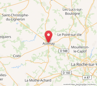 Map of Aizenay, Pays de la Loire