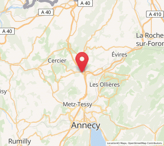 Map of Allonzier-la-Caille, Auvergne-Rhône-Alpes