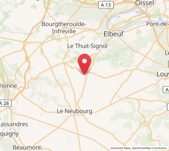 Map of Amfreville-la-Campagne, Normandy