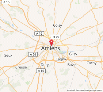 Map of Amiens, Hauts-de-France