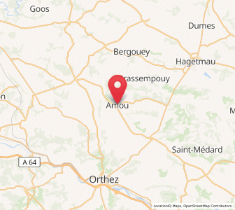 Map of Amou, Nouvelle-Aquitaine