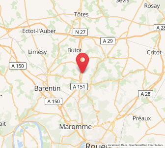 Map of Anceaumeville, Normandy