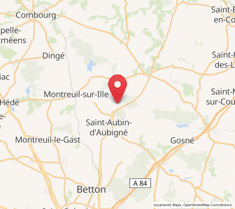 Map of Andouillé-Neuville, Brittany