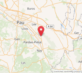 Map of Angaïs, Nouvelle-Aquitaine