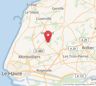 Map of Angerville-l'Orcher, Normandy