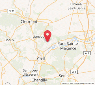 Map of Angicourt, Hauts-de-France