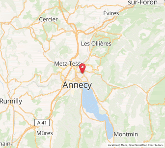 Map of Annecy-le-Vieux, Auvergne-Rhône-Alpes