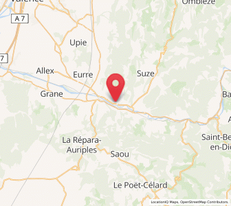 Map of Aouste-sur-Sye, Auvergne-Rhône-Alpes