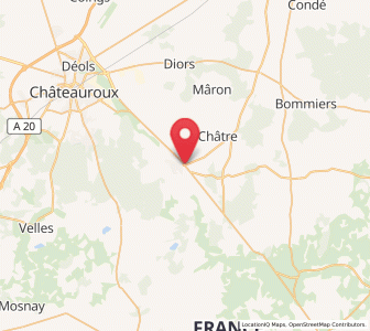 Map of Ardentes, Centre