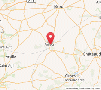 Map of Arrou, Centre