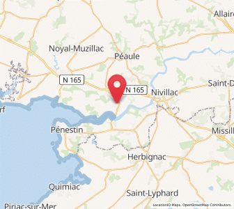 Map of Arzal, Brittany