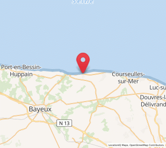 Map of Asnelles, Normandy