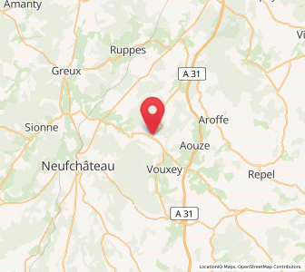 Map of Attignéville, Grand Est
