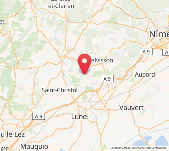 Map of Aubais, Occitanie