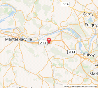 Map of Aubergenville, Île-de-France