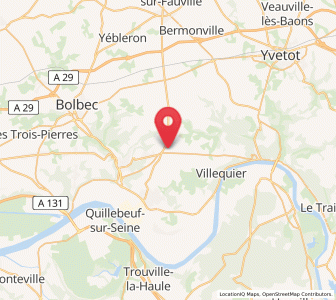 Map of Auberville-la-Campagne, Normandy