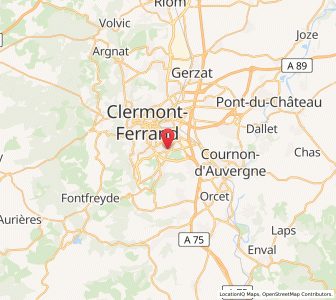 Map of Aubière, Auvergne-Rhône-Alpes