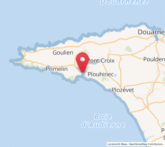 Map of Audierne, Brittany