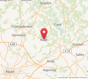 Map of Augé, Nouvelle-Aquitaine