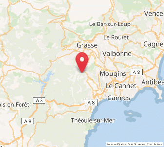 Map of Auribeau-sur-Siagne, Provence-Alpes-Côte d'Azur