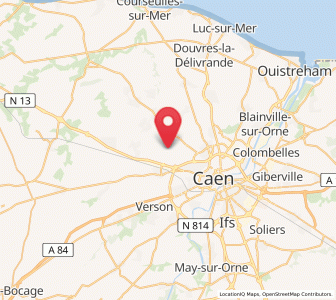 Map of Authie, Normandy