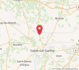Map of Auvers-le-Hamon, Pays de la Loire
