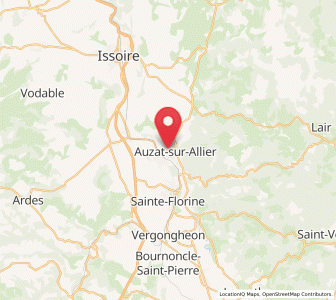 Map of Auzat-la-Combelle, Auvergne-Rhône-Alpes