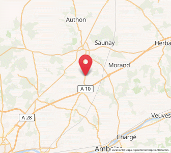 Map of Auzouer-en-Touraine, Centre