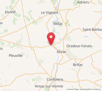 Map of Availles-Limouzine, Nouvelle-Aquitaine
