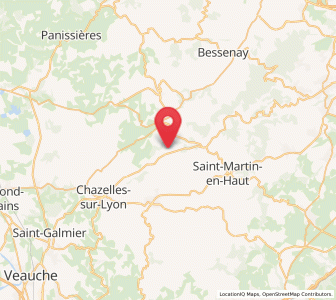 Map of Aveize, Auvergne-Rhône-Alpes