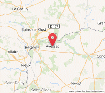 Map of Avessac, Pays de la Loire
