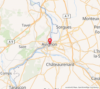 Map of Avignon, Provence-Alpes-Côte d'Azur
