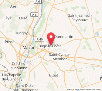 Map of Bâgé-le-Châtel, Auvergne-Rhône-Alpes