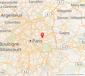 Map of Bagnolet, Île-de-France