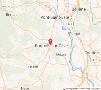 Map of Bagnols-sur-Cèze, Occitanie