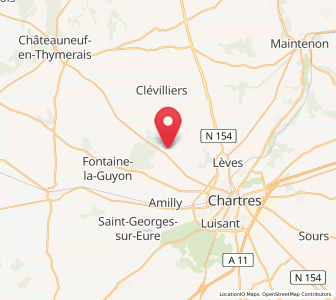 Map of Bailleau-l'Évêque, Centre
