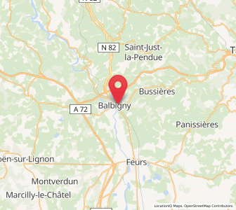 Map of Balbigny, Auvergne-Rhône-Alpes