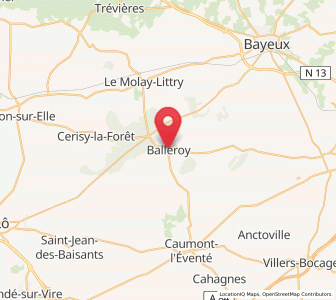 Map of Balleroy, Normandy
