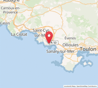 Map of Bandol, Provence-Alpes-Côte d'Azur