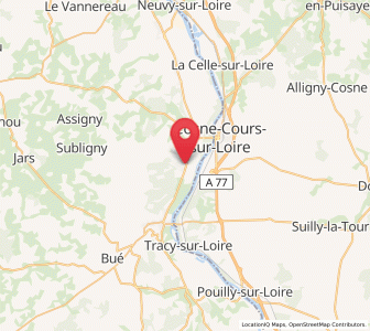Map of Bannay, Centre