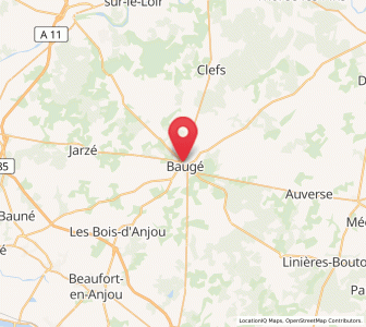 Map of Baugé-en-Anjou, Pays de la Loire