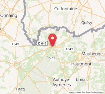 Map of Bavay, Hauts-de-France