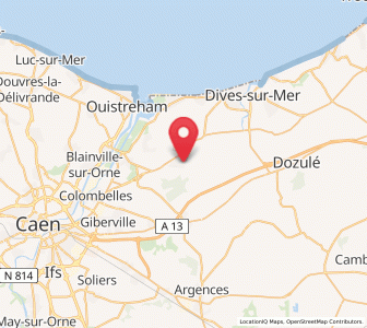 Map of Bavent, Normandy