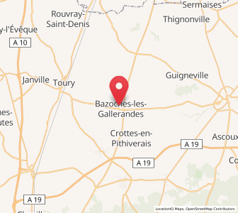 Map of Bazoches-les-Gallerandes, Centre