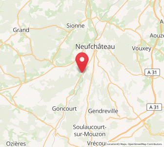 Map of Bazoilles-sur-Meuse, Grand Est