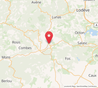 Map of Bédarieux, Occitanie