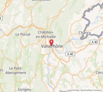 Map of Bellegarde-sur-Valserine, Auvergne-Rhône-Alpes