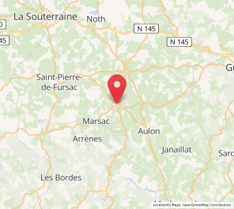 Map of Bénévent-l'Abbaye, Nouvelle-Aquitaine
