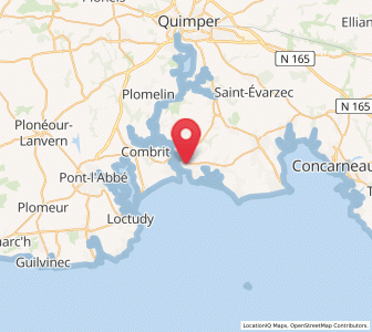 Map of Bénodet, Brittany